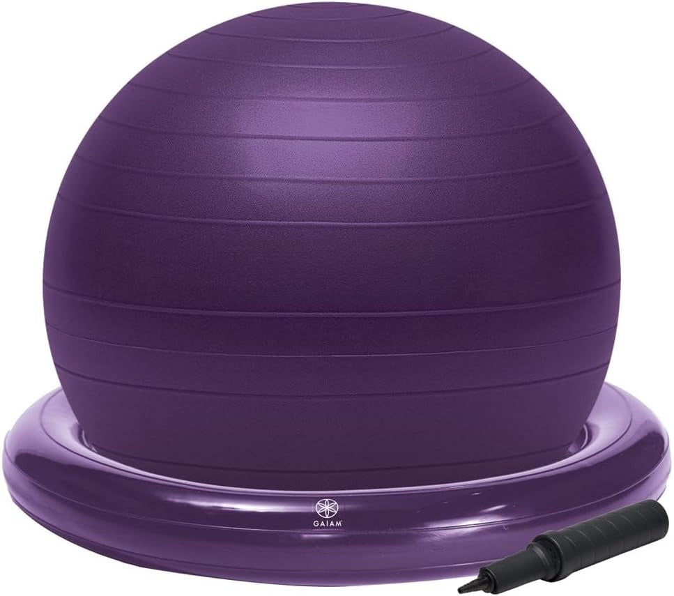 Yoga Balance Ball Chair Kit with Base & Pump