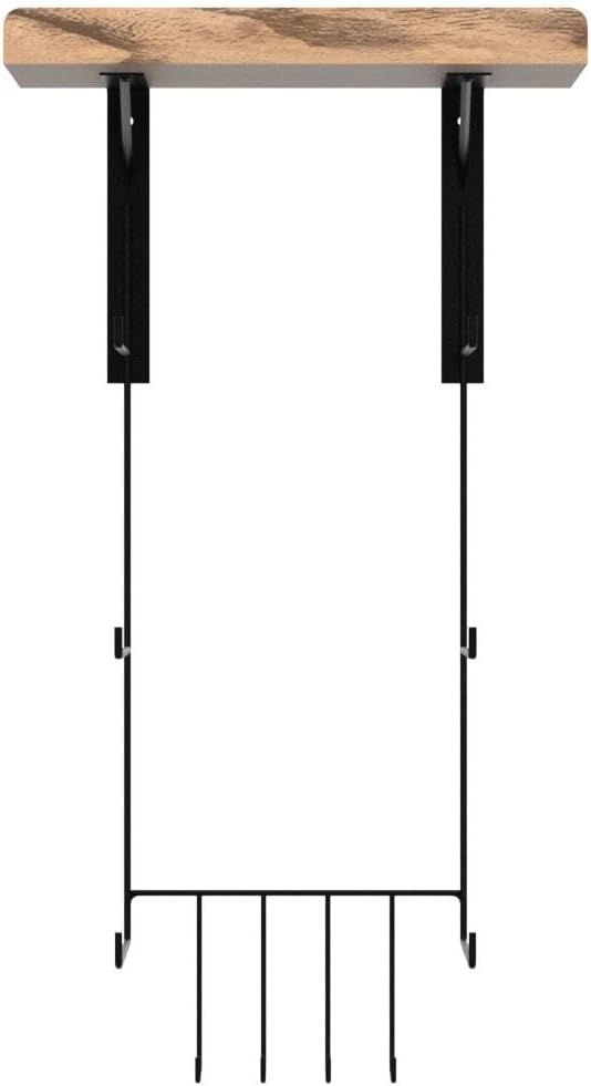 Carbonized Wood Wall Yoga Mat Rack
