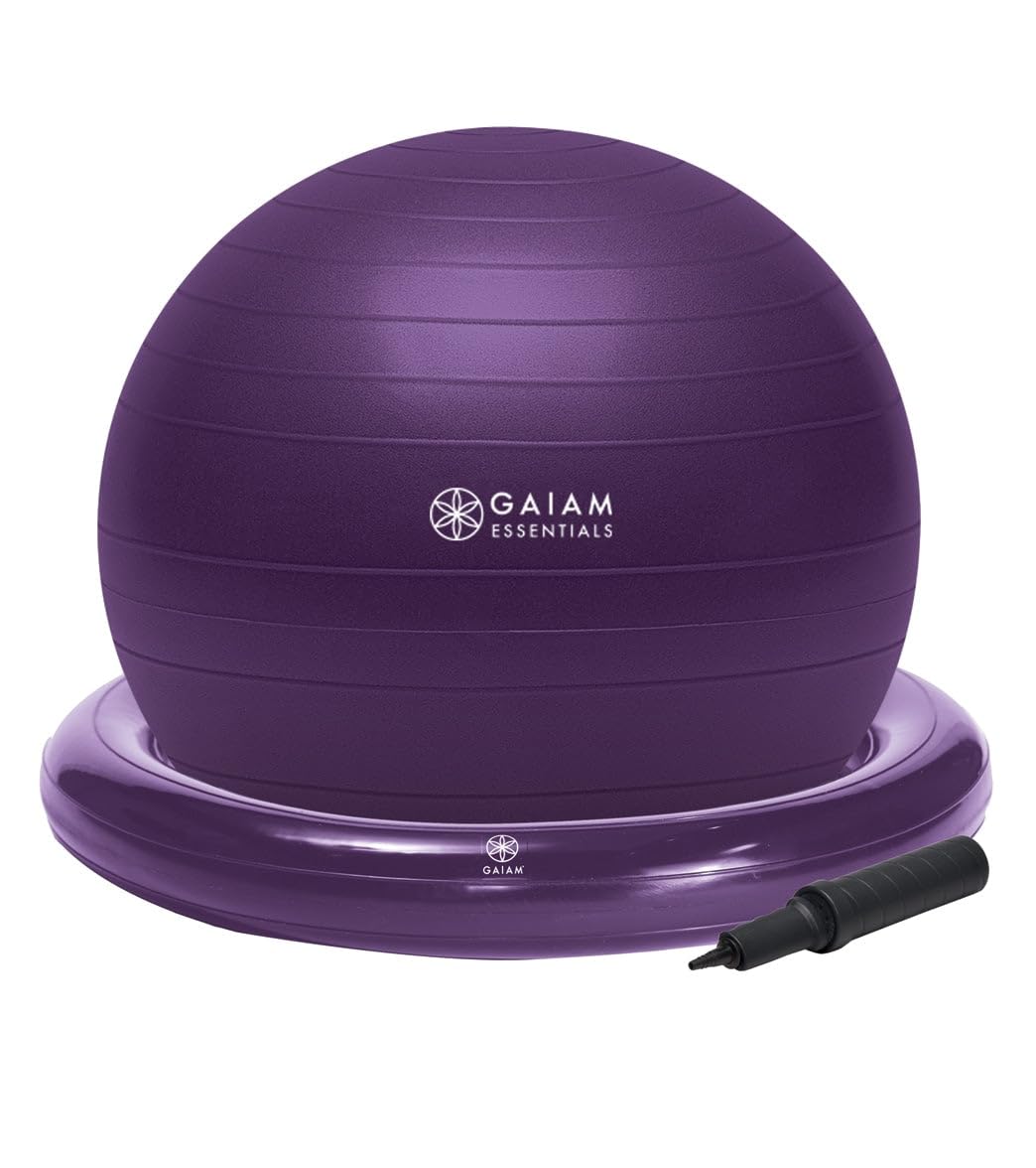 Yoga Balance Ball Chair Kit with Base & Pump