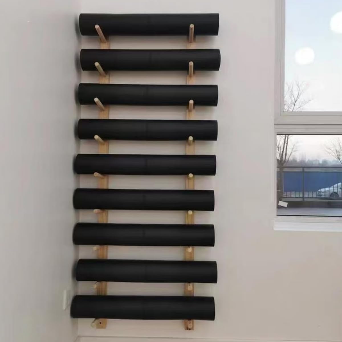 Wall & Freestanding Yoga Mat Rack