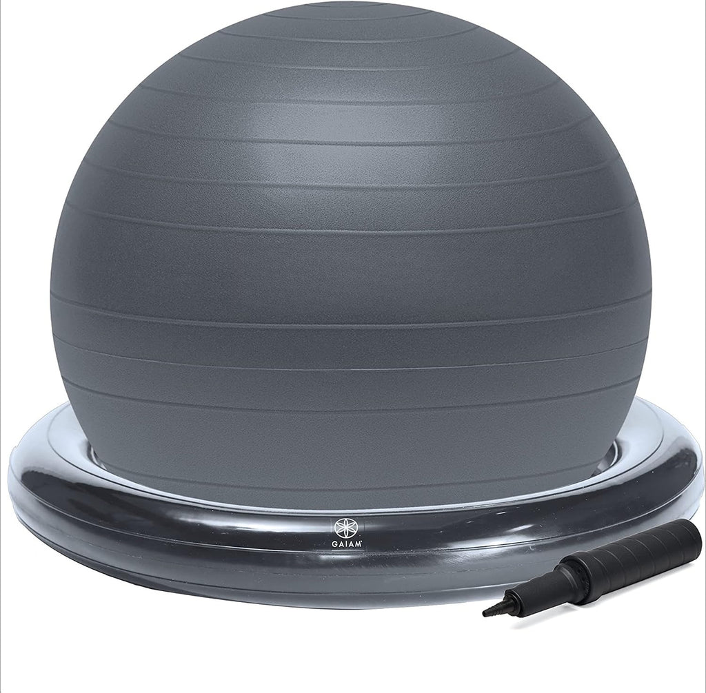 Yoga Balance Ball Chair Kit with Base & Pump