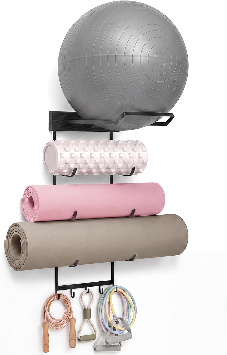 Black Metal Yoga Mat Rack