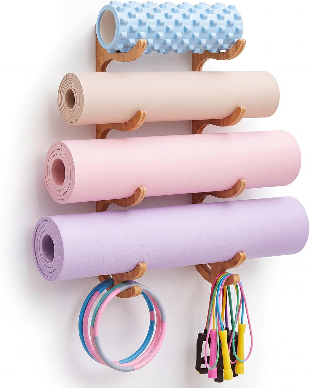 Wood Wall Yoga Mat Holder