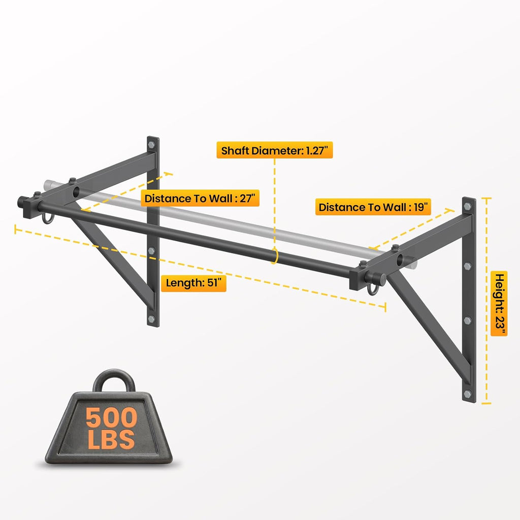 Joist Wall Mount Heavy Pull Up Bar