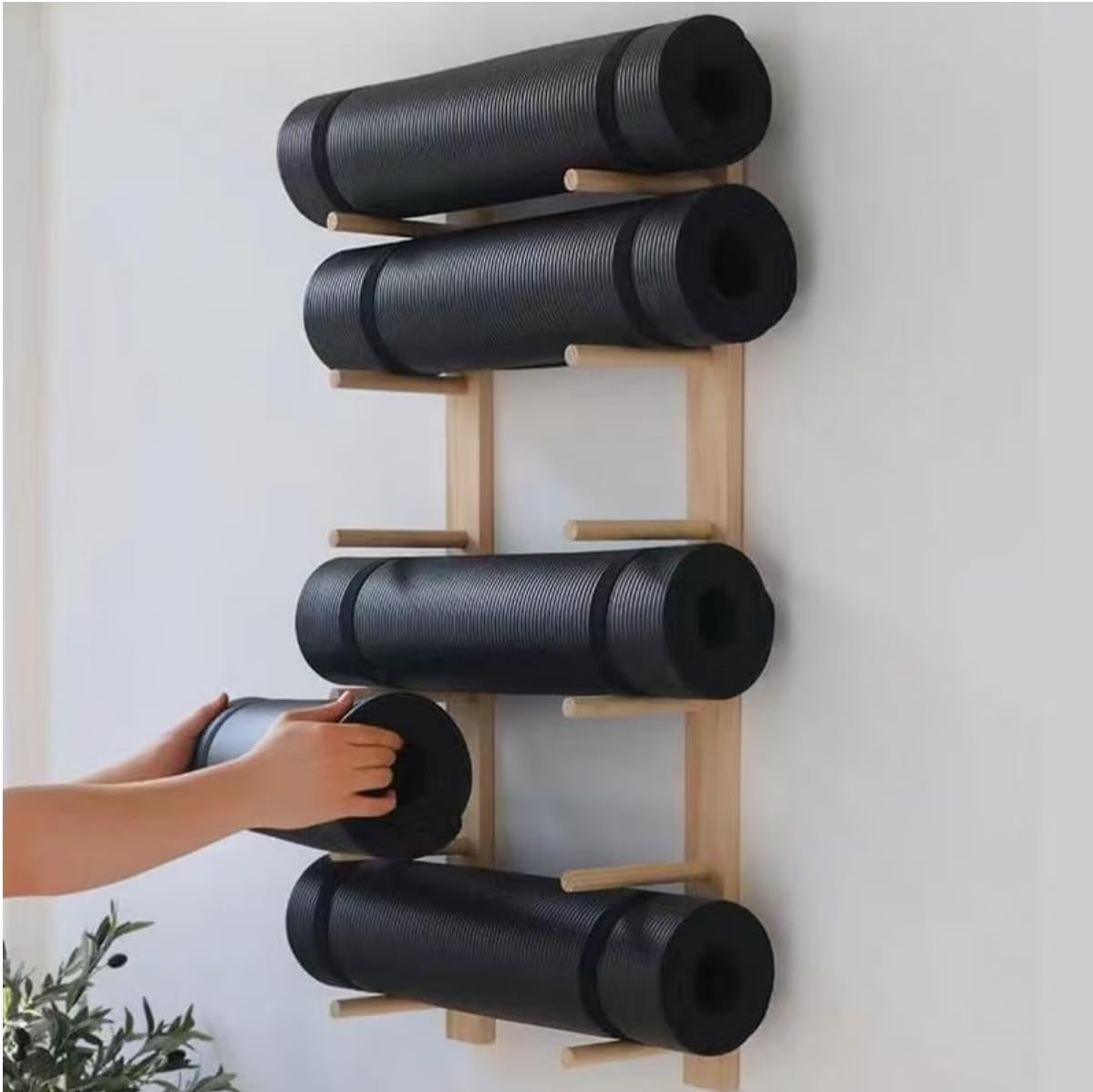 Wall & Freestanding Yoga Mat Rack