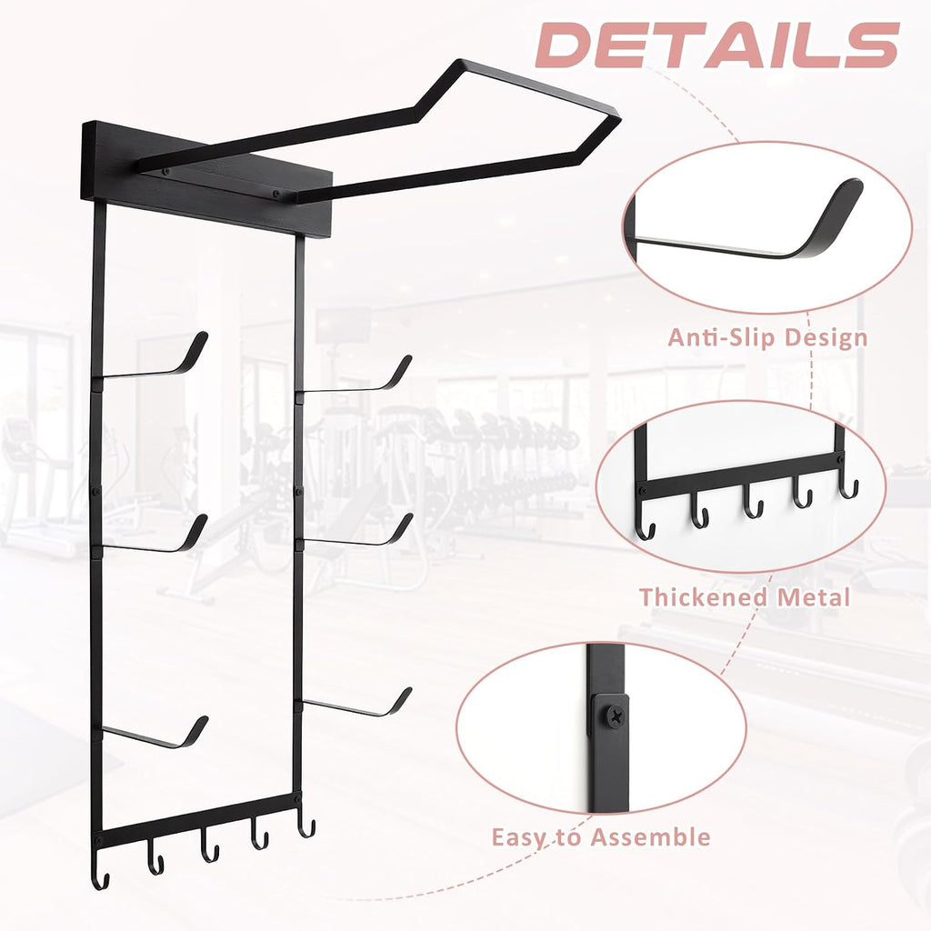 Black Metal Yoga Mat Rack