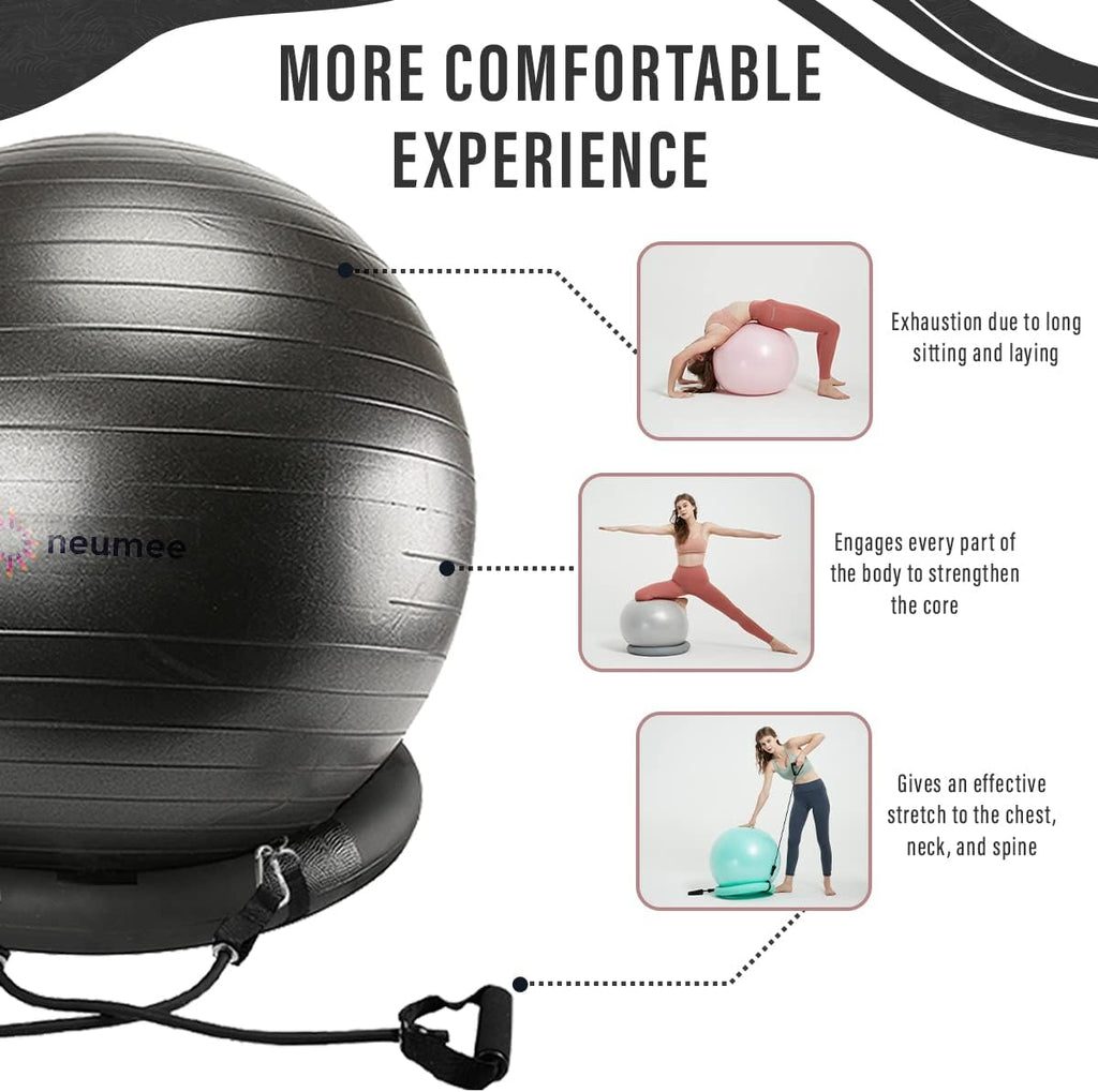 65cm Yoga Ball Chair Set