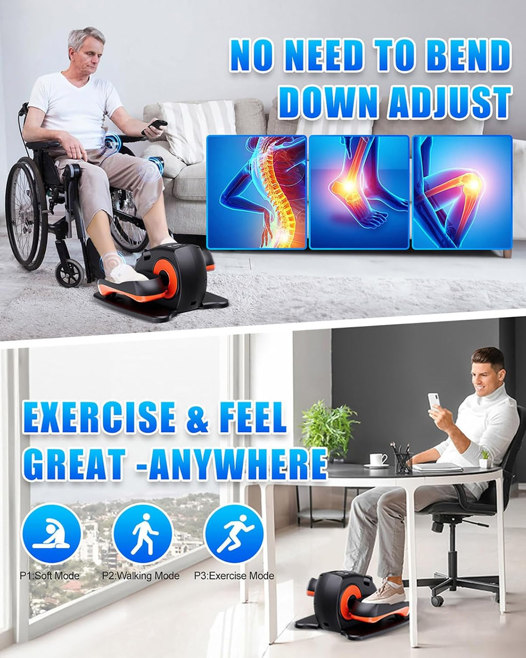 Remote Under Desk Electric Elliptical