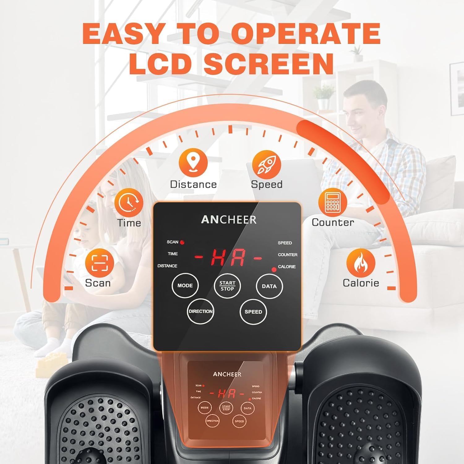 LCD Electric Under Desk Elliptical
