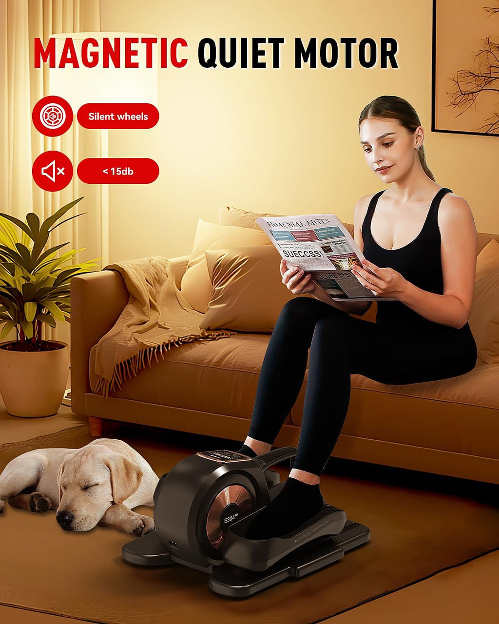 LCD Under Desk Elliptical Trainer