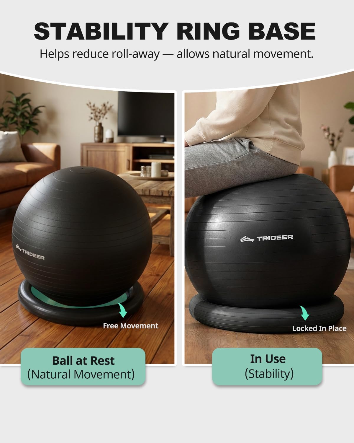 Yoga Ball Chair Base for Office & Pregnancy