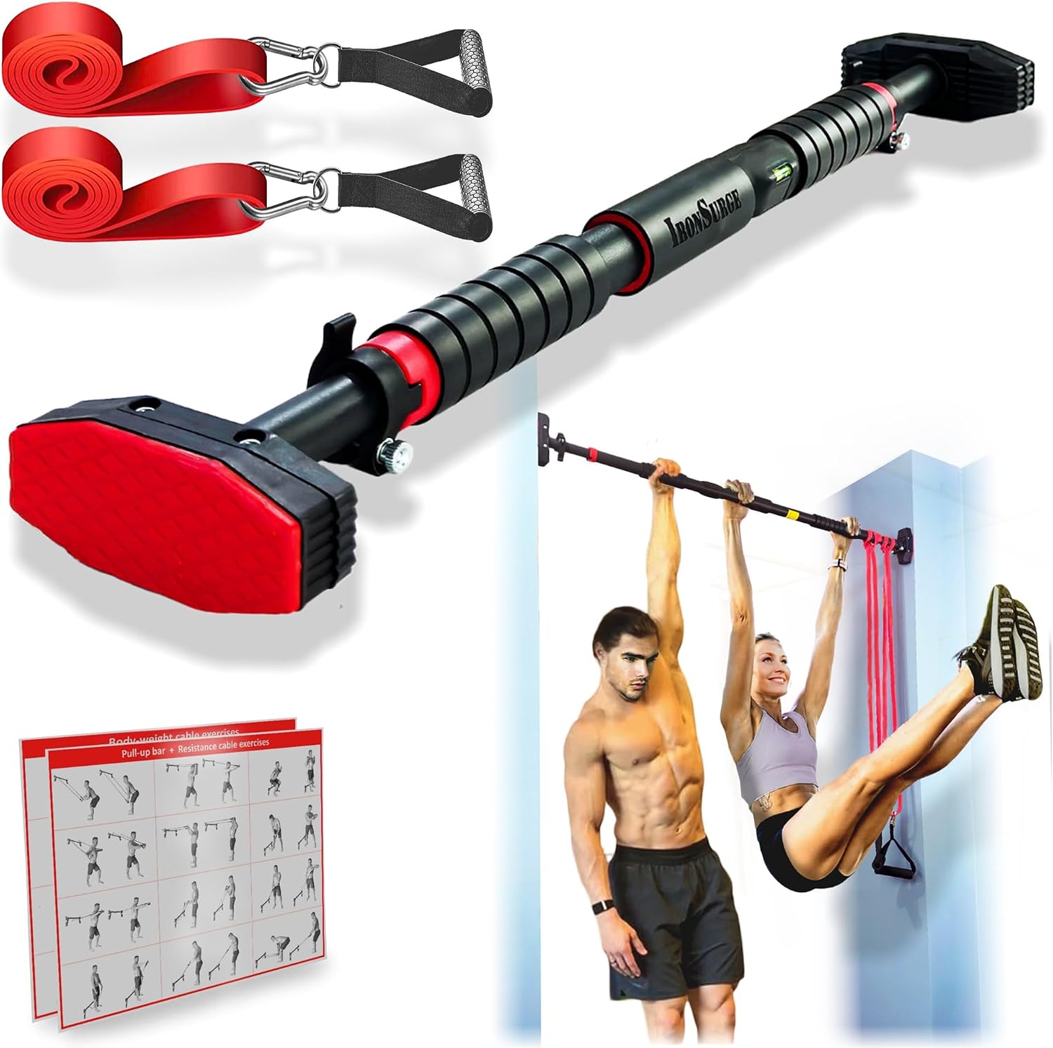 Doorway No-Screw Pull Up Bar Set