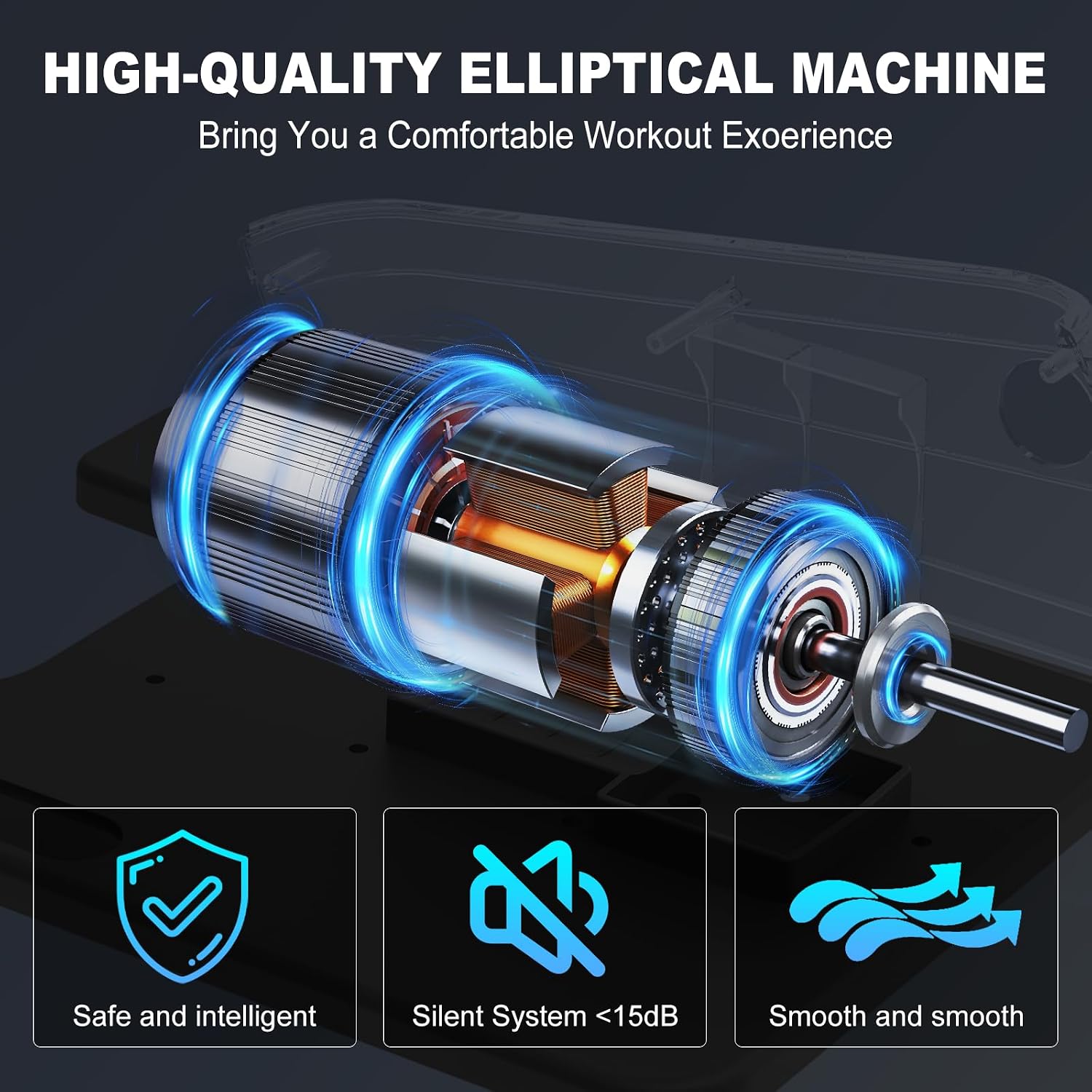Electric Under Desk Mini Leg Elliptical