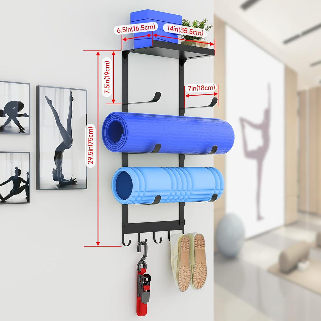 Black Metal Yoga Mat Holder