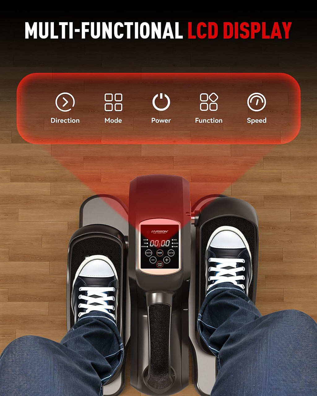 LCD Under Desk Elliptical Trainer