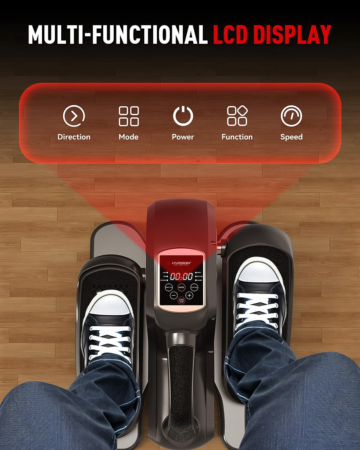 LCD Under Desk Elliptical Trainer