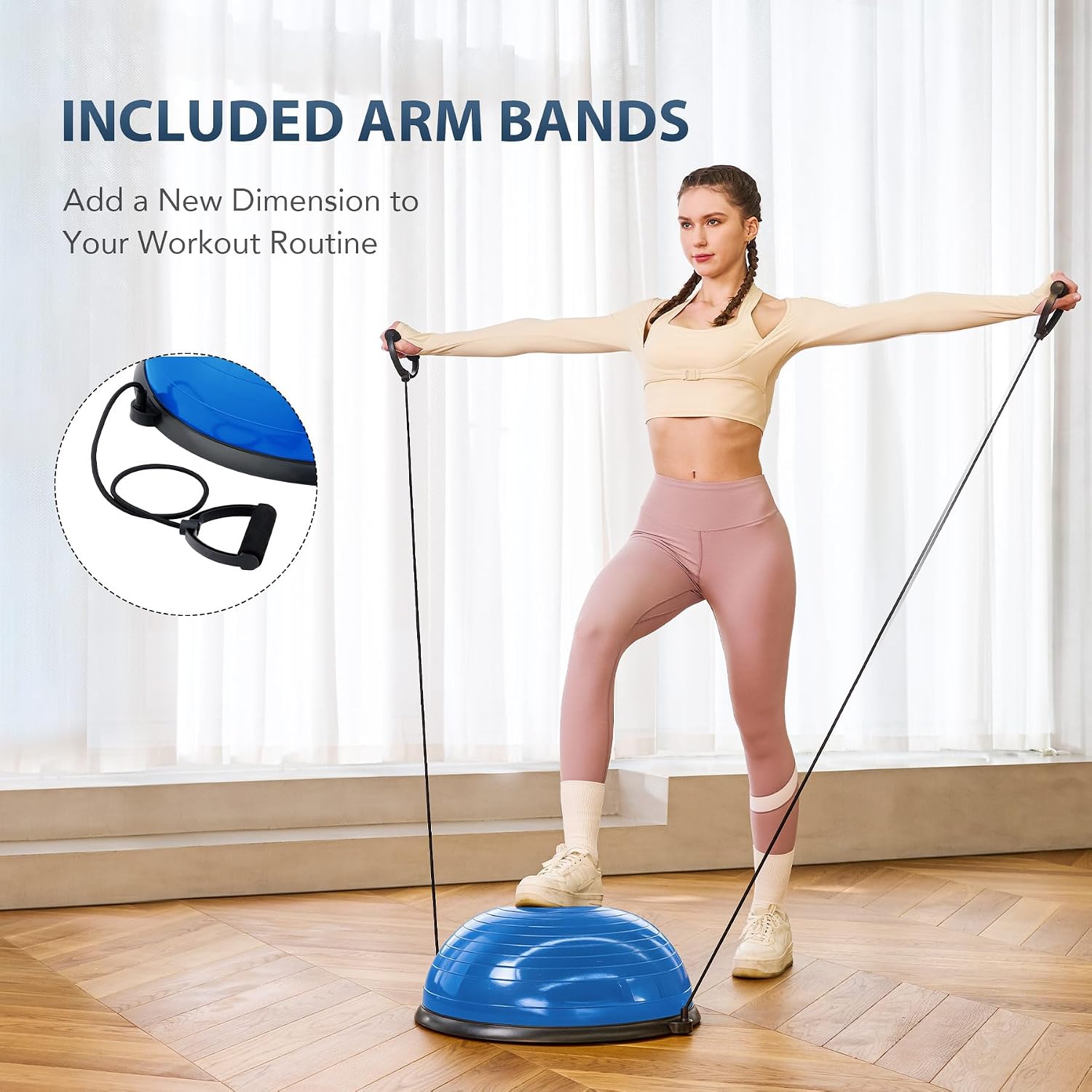 23 Inch Half Balance Ball Trainer Set