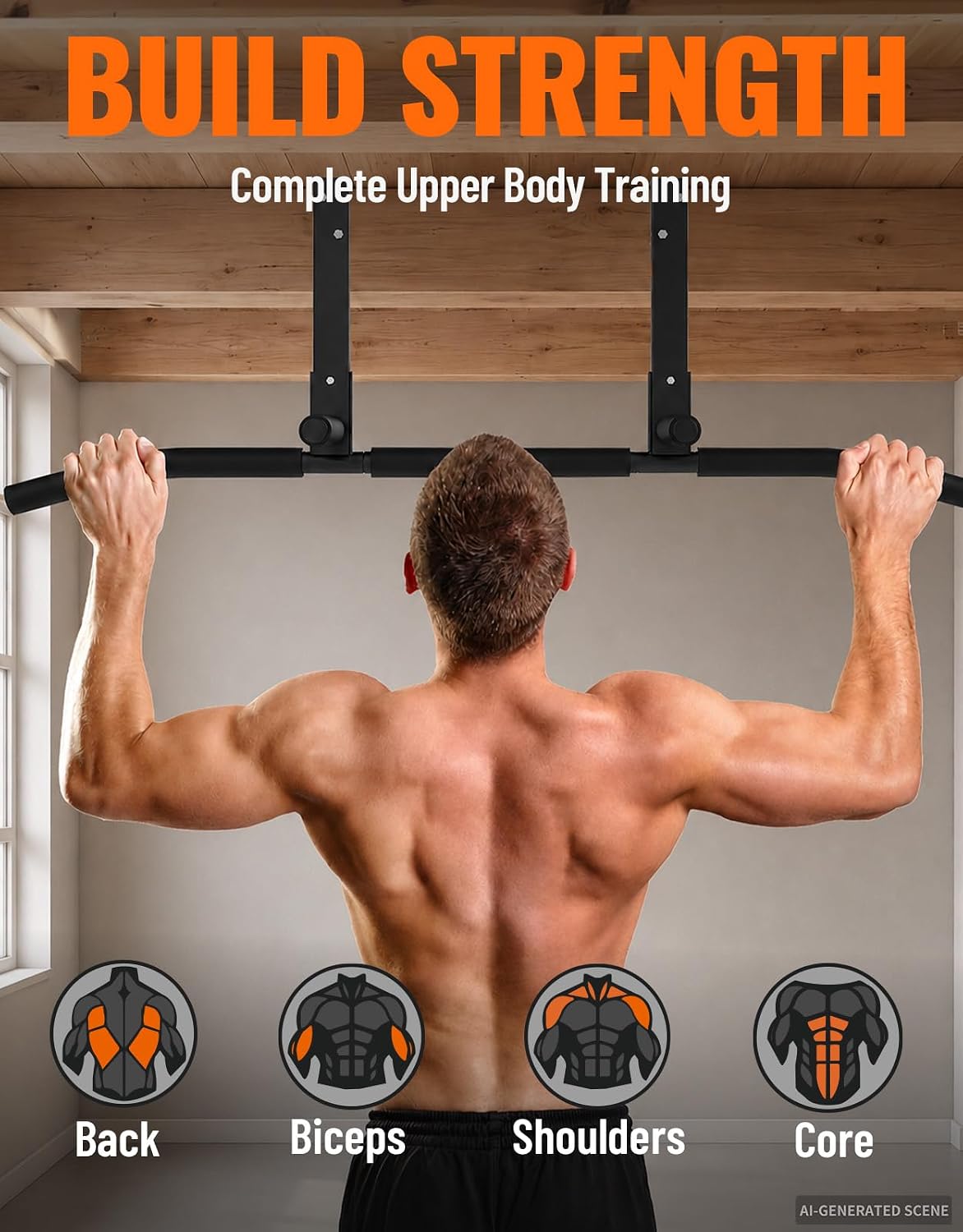 Ceiling Joist Mount Pull Up Bar