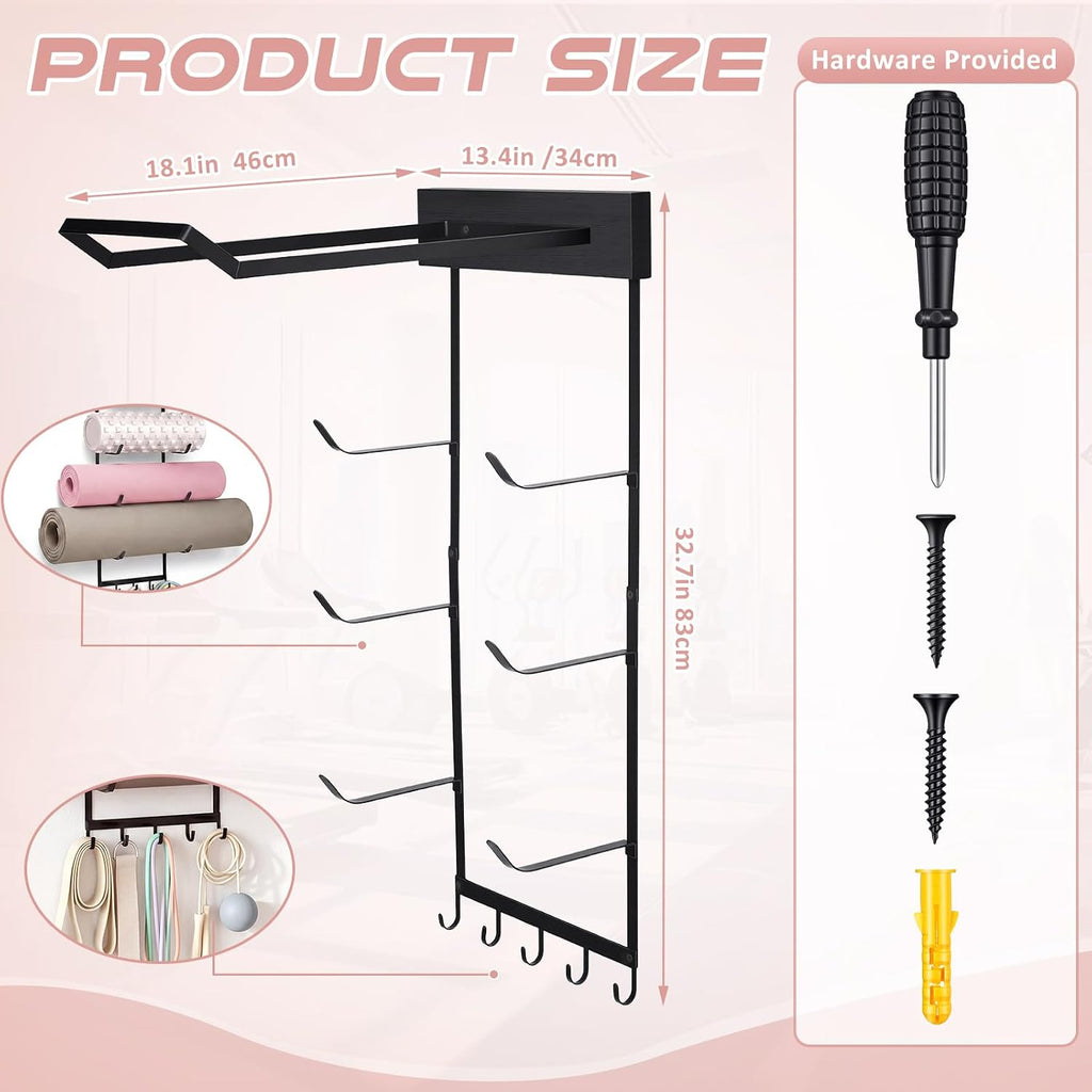 Black Metal Yoga Mat Rack