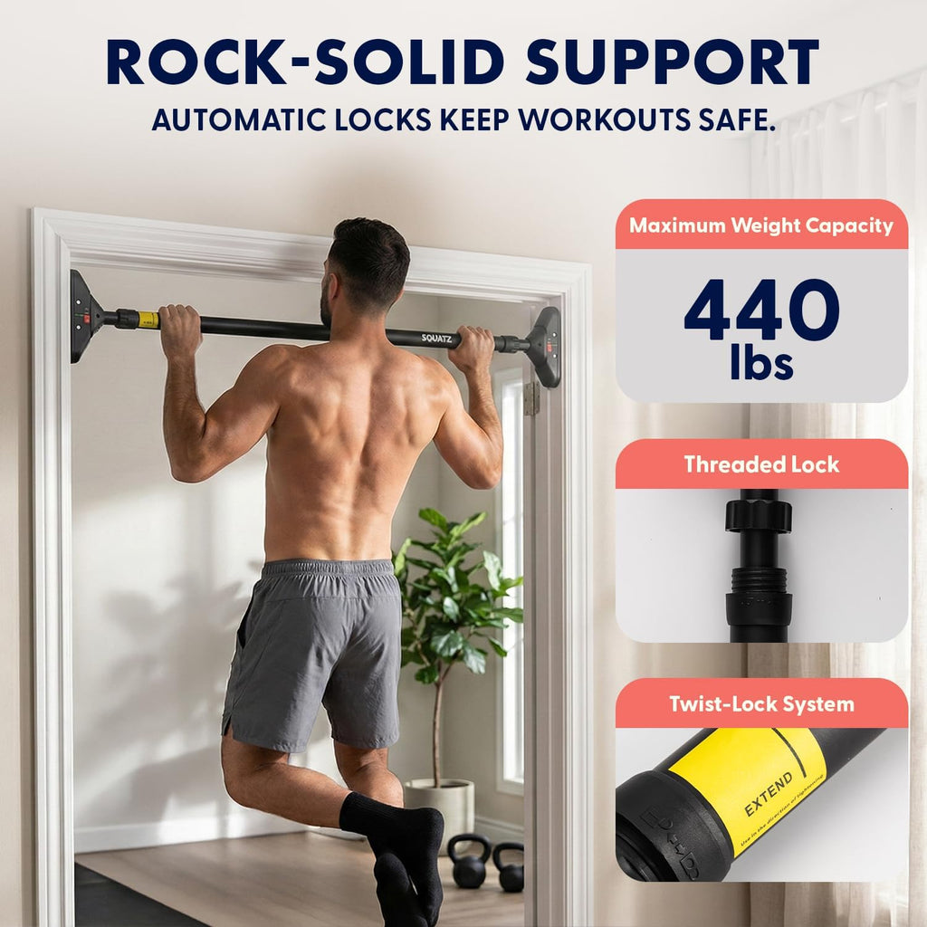 Adjustable Doorway Pull Up Bar with Level Meter