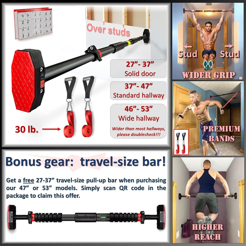 Doorway No-Screw Pull Up Bar Set