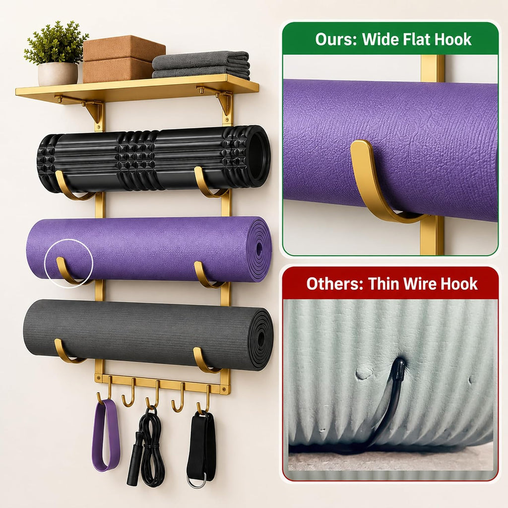 Iron Wall Yoga Mat Storage Rack