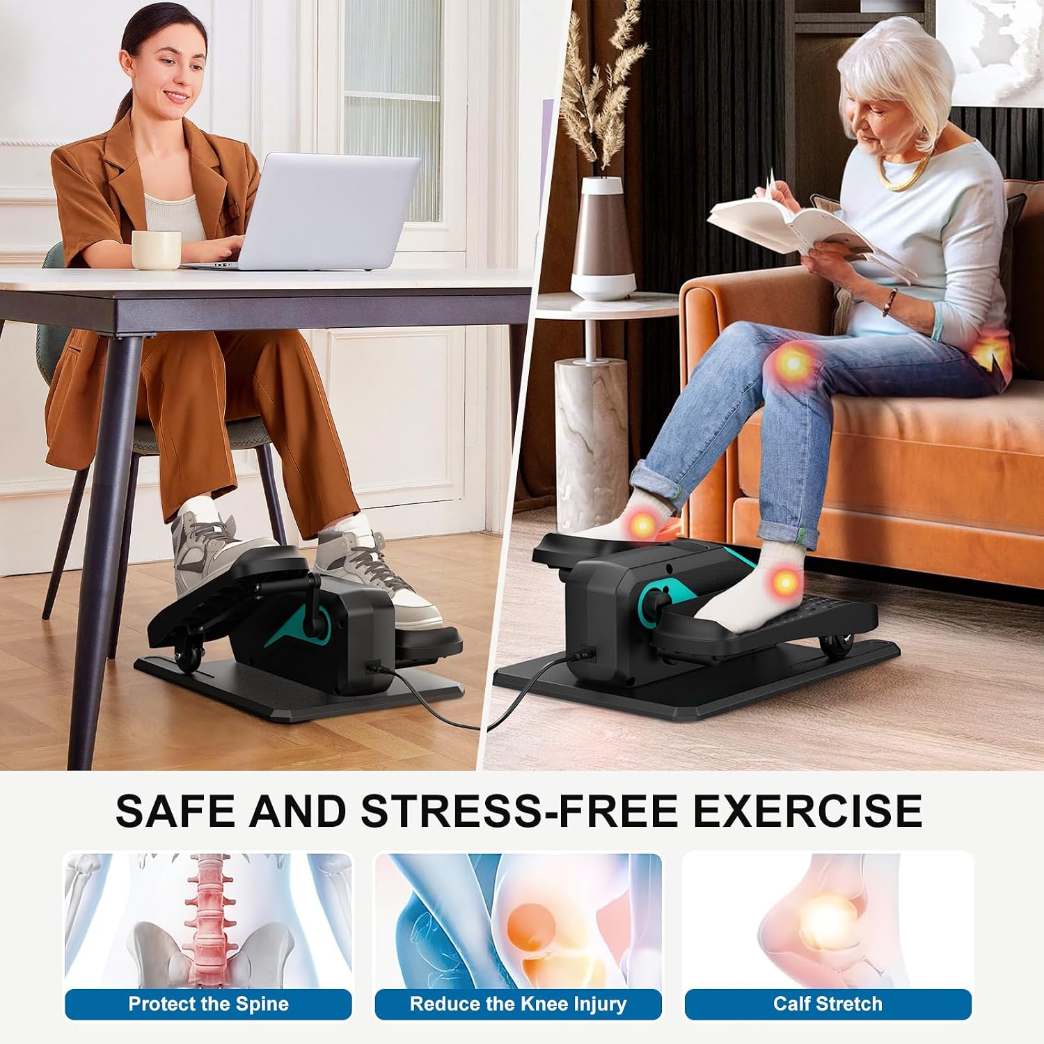 Motorized Under Desk Mini Elliptical