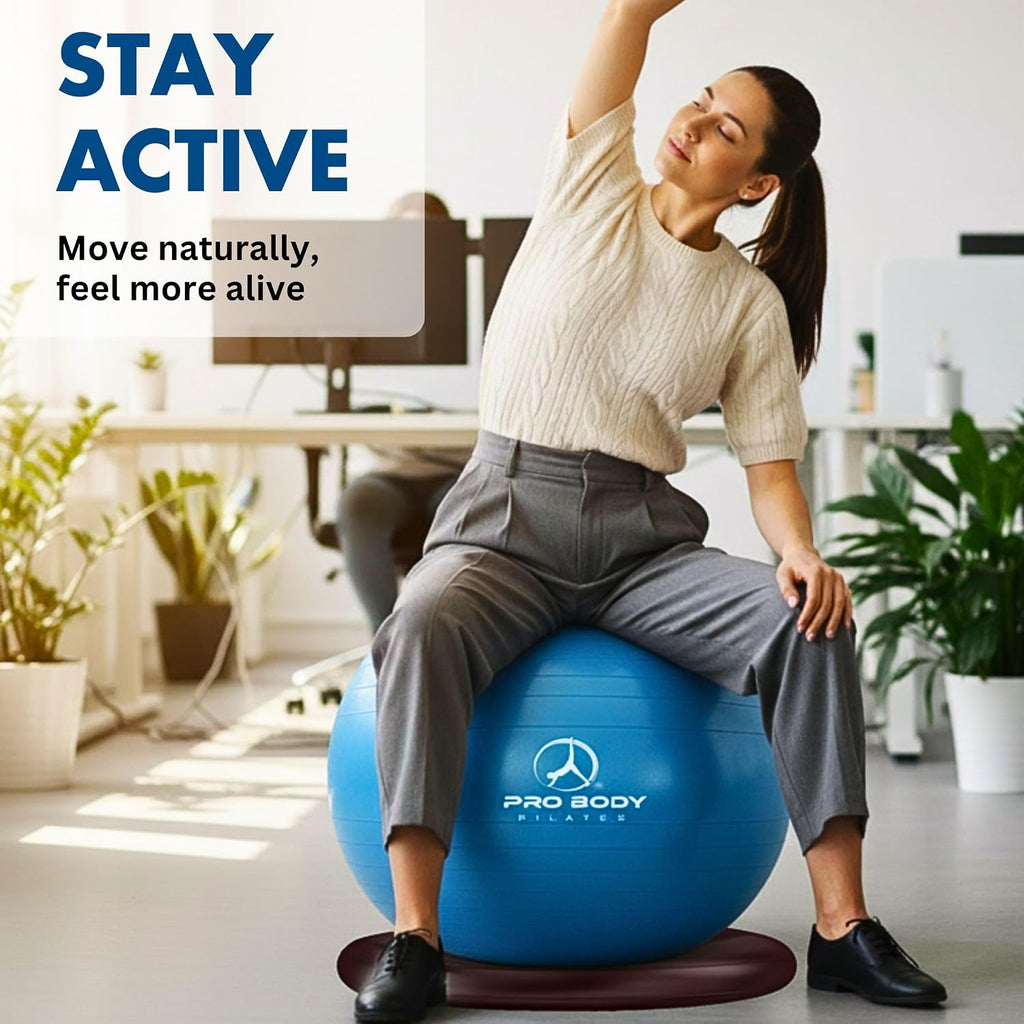 65cm Anti-Burst Yoga Ball Chair with Base