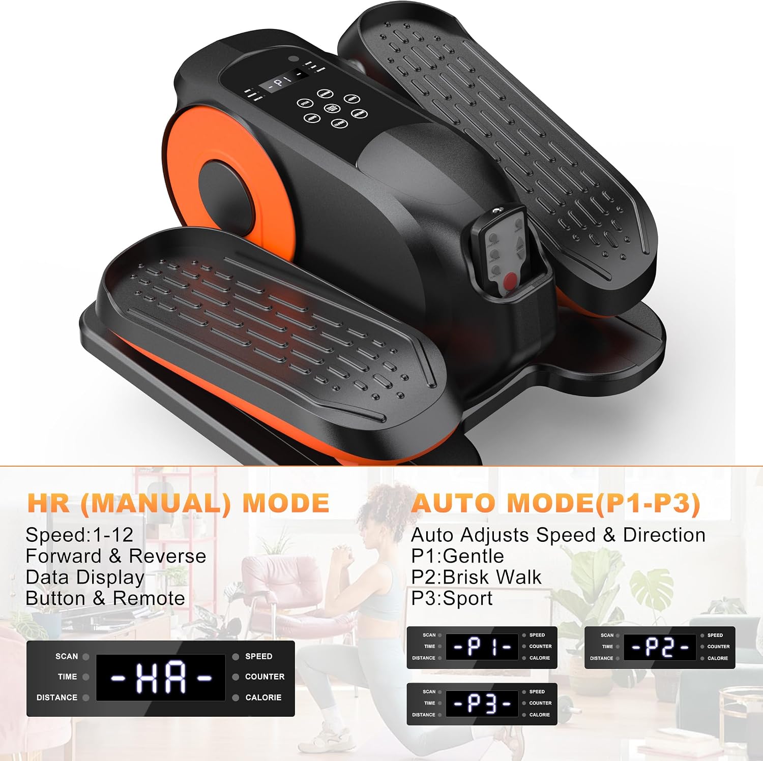 Electric Mini Under Desk Leg Elliptical