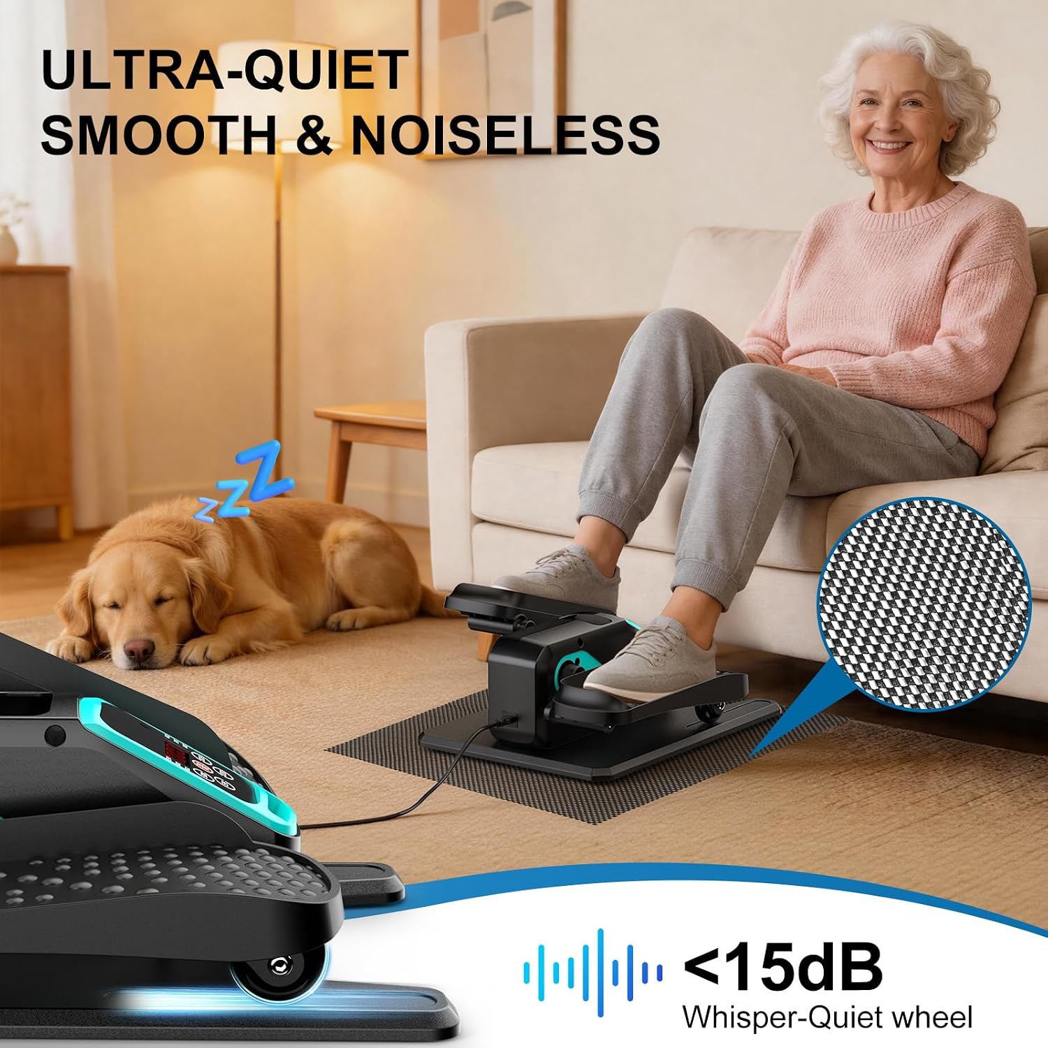 Motorized Under Desk Mini Elliptical