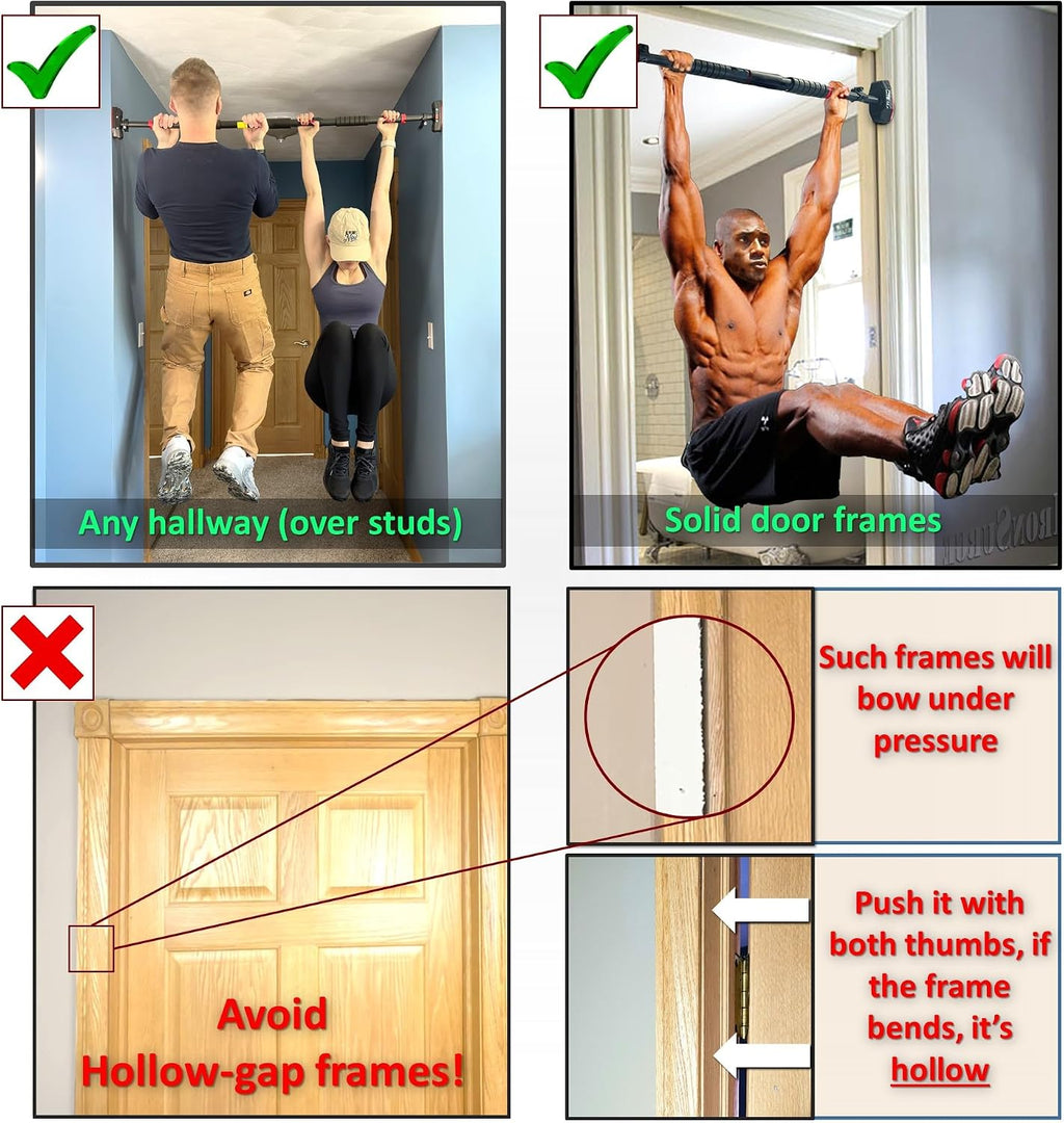 Doorway No-Screw Pull Up Bar Set