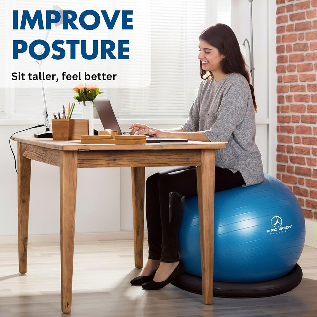 65cm Anti-Burst Yoga Ball Chair with Base