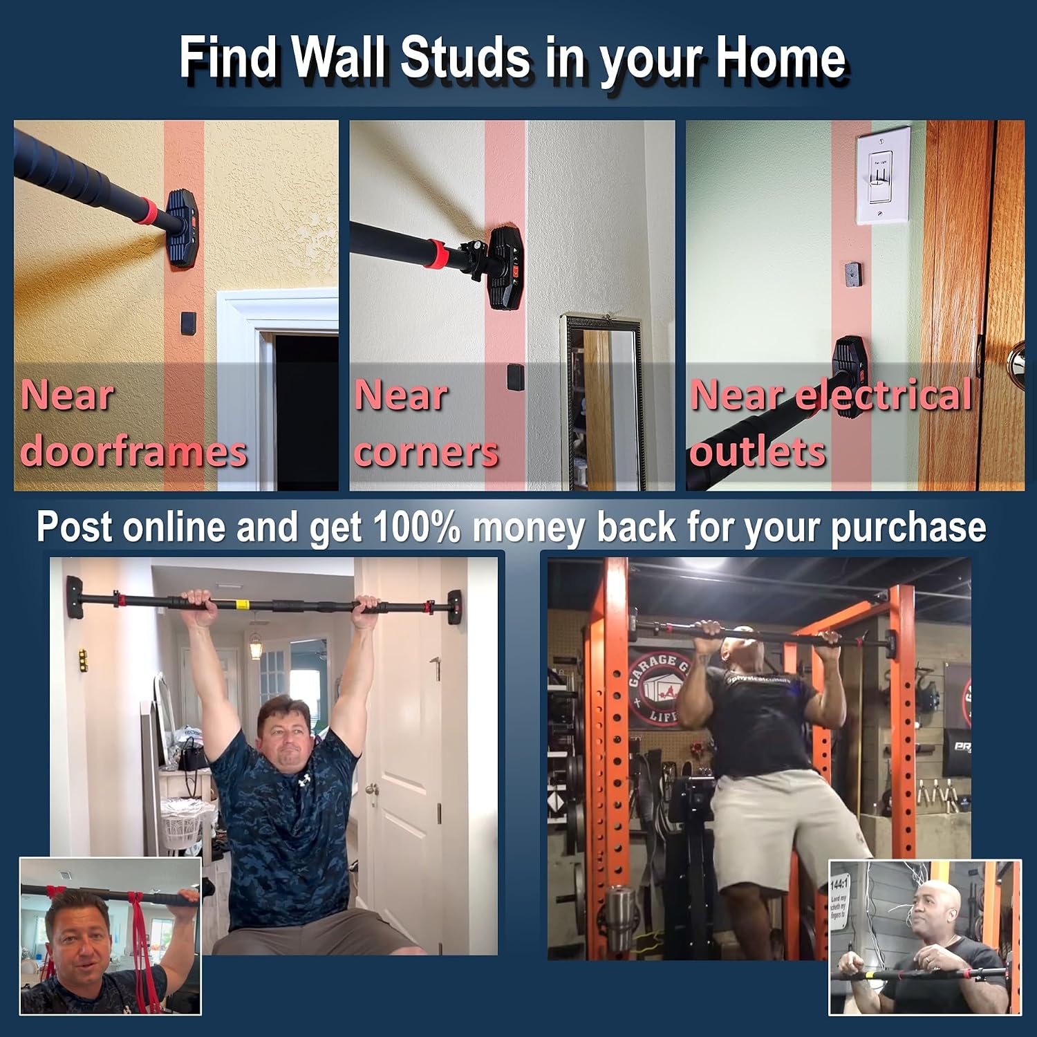 Doorway No-Screw Pull Up Bar Set