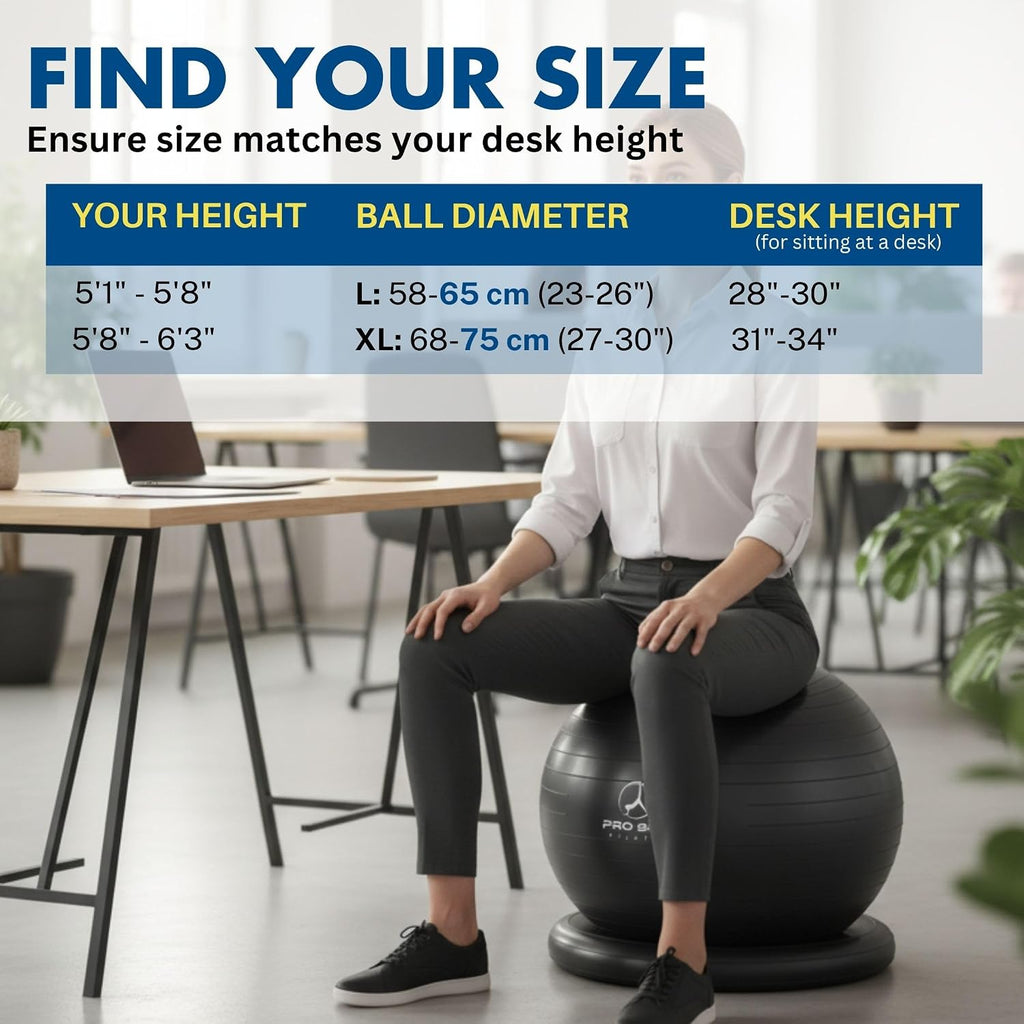 Exercise Yoga Ball Chair with Base