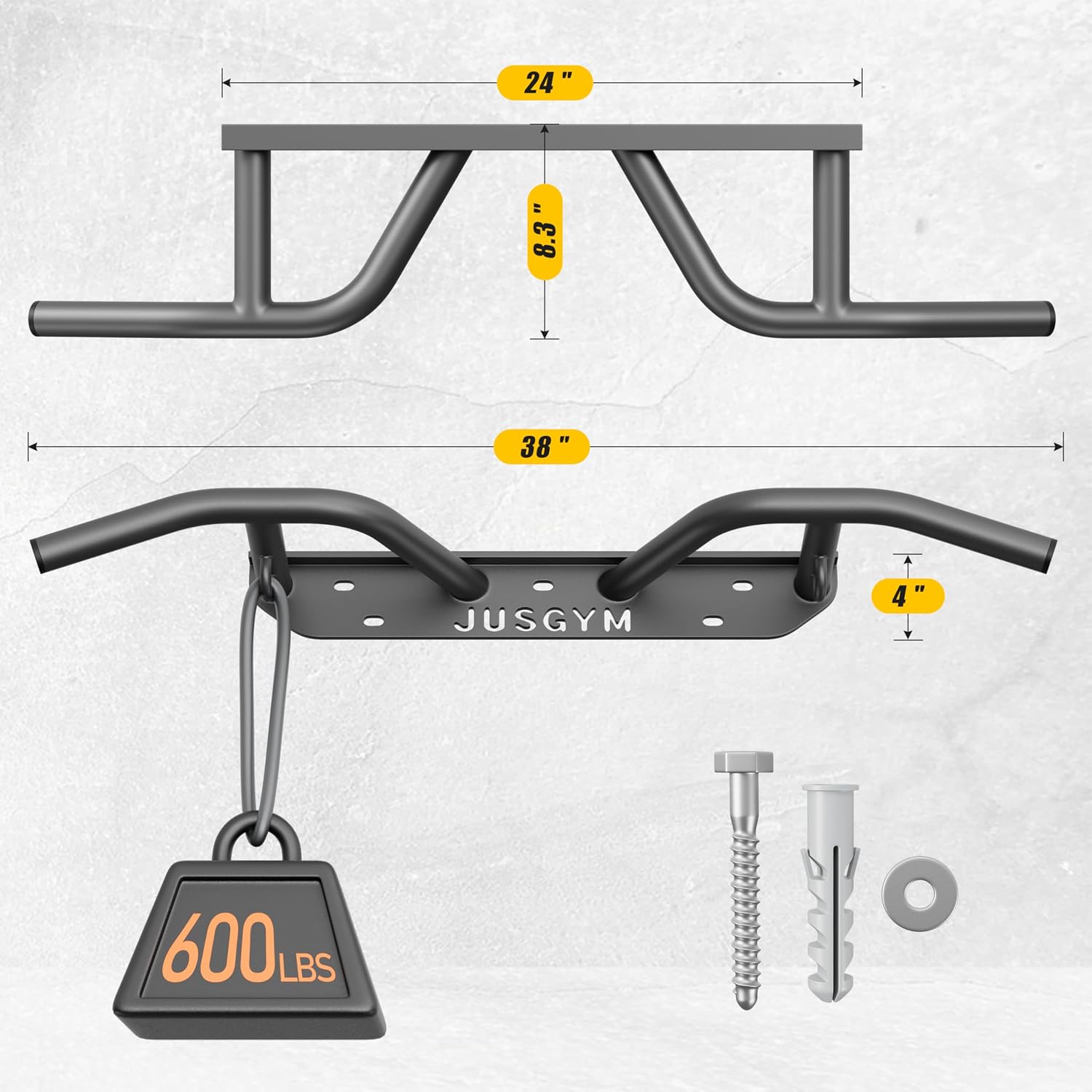 Heavy Duty Wall Mount Pull Up Bar