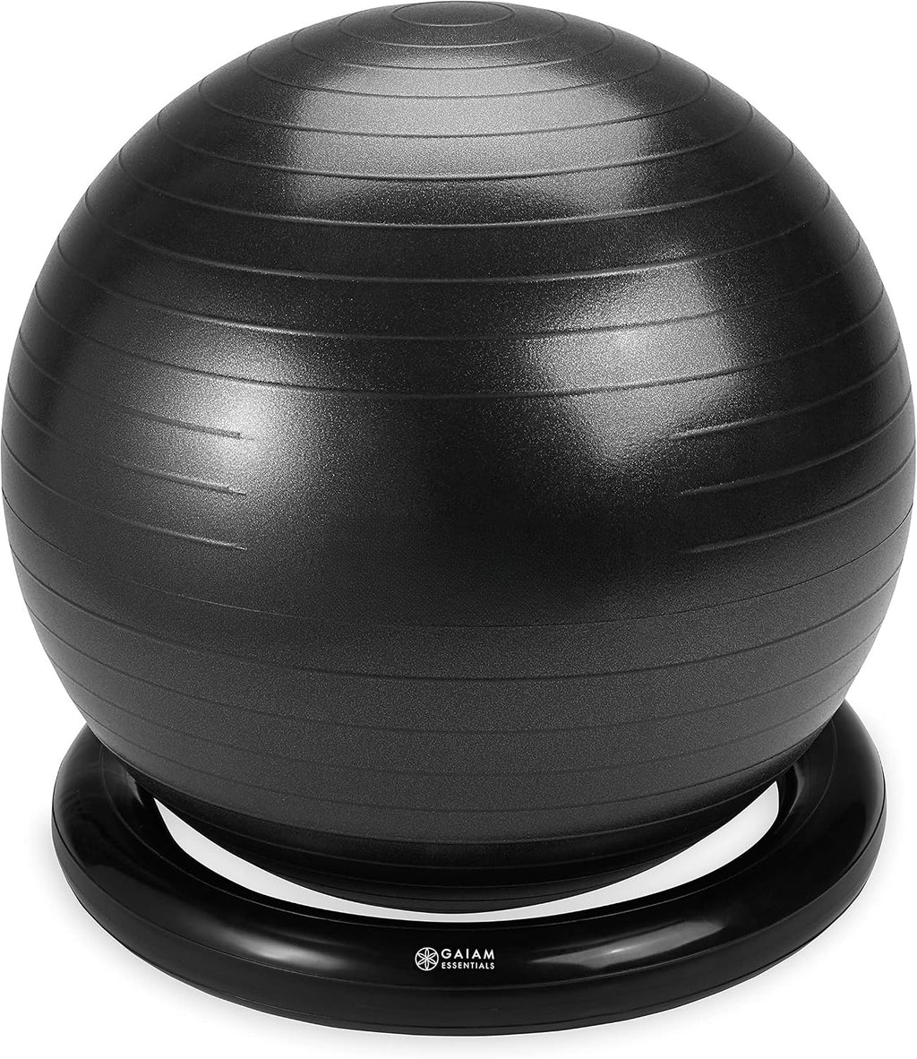 Yoga Balance Ball Chair Kit with Base & Pump