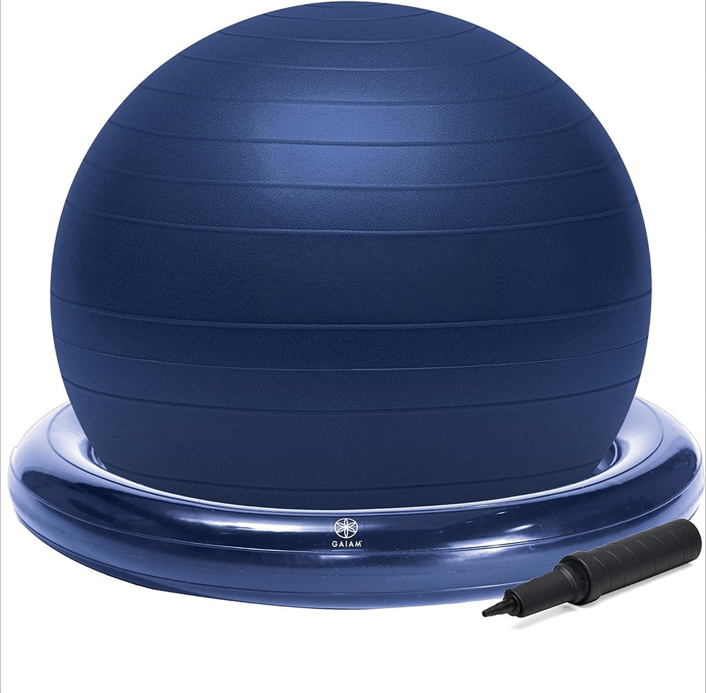 Yoga Balance Ball Chair Kit with Base & Pump